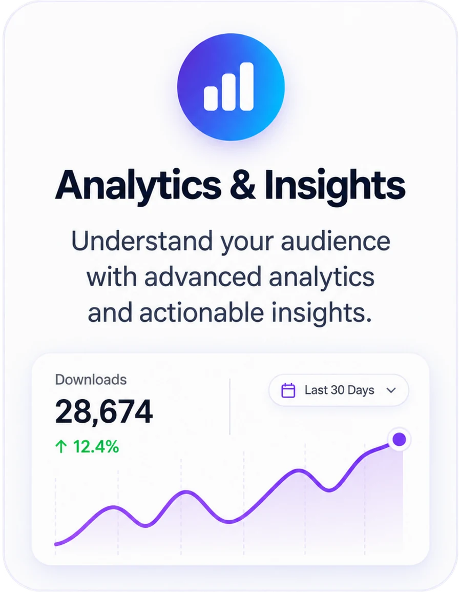Analytics & Insights — understand your audience with advanced analytics